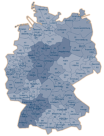 Deutschlandkarte der Handwerker